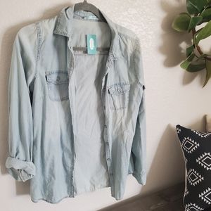 Light Wash Chambray Button Down